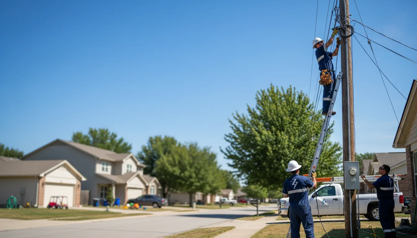 Residential electrician providing installation services in Midway, PA